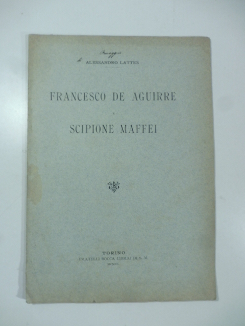 Francesco De Aguirre e Scipione Maffei